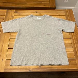 Men’s Edifice Japan 417 Cut & Sew Short Sleeve Pocket T Shirt Large Gray